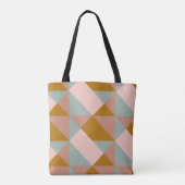 Tote Bag Motif géométrique en couleur Earthy Pastel (Dos)