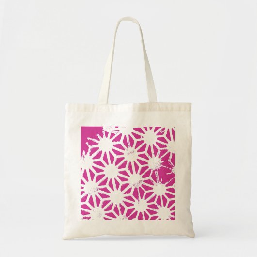 Tote Bag Motif géométrique Fuchsia (Devant)