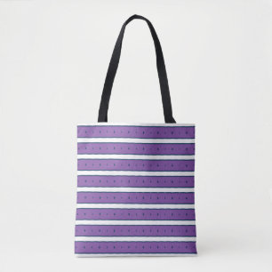 Tote Bag Motif géométrique Gris blanc Arrière - plan violet