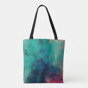 Tote Bag Motif géométrique moderne coloré d'octogone