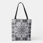 Tote Bag Motif géométrique noir blanc (Dos)