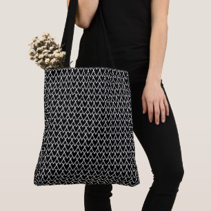 Tote Bag Motif géométrique noir et blanc chic simple
