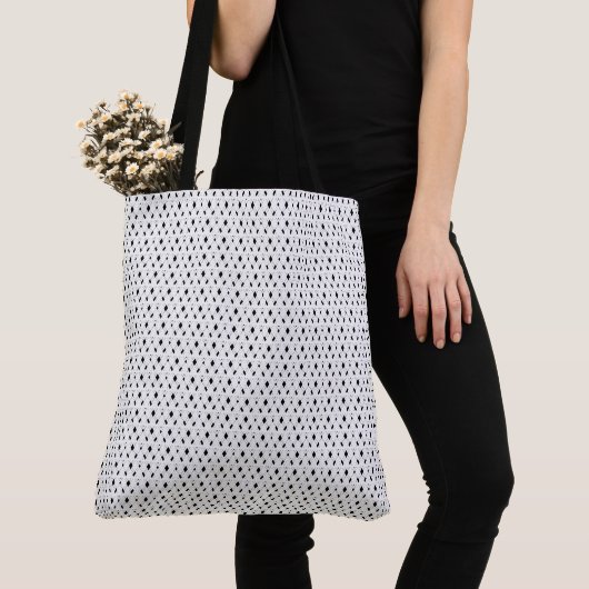 Tote Bag Motif géométrique noir et blanc chic simple (De près)