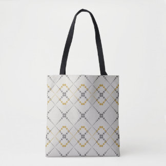 Tote Bag Motif géométrique pointillé rétro