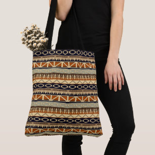Tote Bag motif géométrique rayé d'Africain ethnique