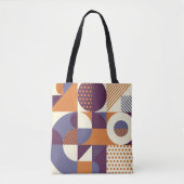 Tote Bag Motif géométrique rétro (Devant)