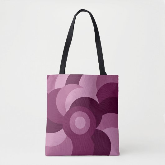 Tote Bag motif géométrique rose abstrait (Devant)