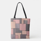 Tote Bag Motif géométrique rose violet (Dos)