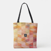 Tote Bag Motif géométrique Triangle doux | Monogrammé (Dos)