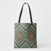 Tote Bag Motif géométrique tribal Boho Ethnic Aztec (Devant)