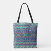 Tote Bag Motif géométrique tribal coloré (Dos)