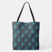 Tote Bag Motif géométrique turquoise (Dos)
