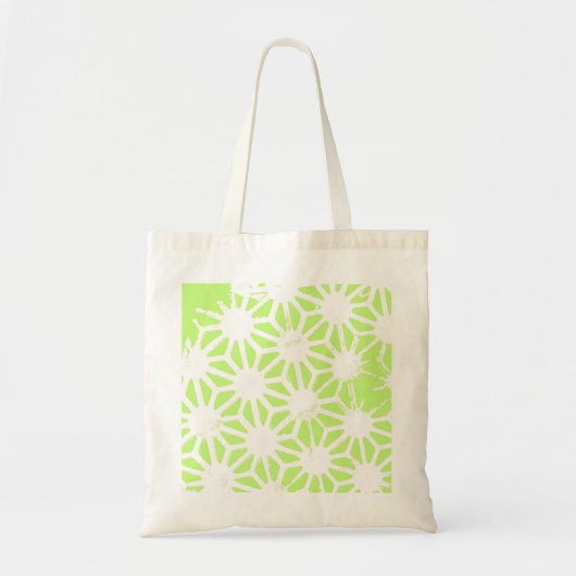 Tote Bag Motif géométrique vert cime (Devant)