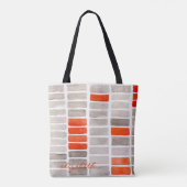 Tote Bag Motif gris aquarelle nommé (Dos)