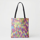 Tote Bag Motif Grunge Harlequin (Devant)