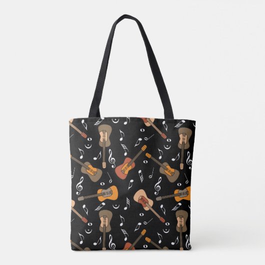 Tote Bag Motif Guitare Music Notes (Dos)