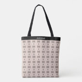Tote Bag Motif hélioïdal abstrait moderne sur beige (Dos)