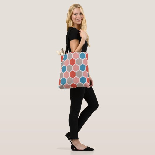 Tote Bag Motif Hexagon (Sur le modèle)