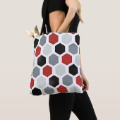 Tote Bag Motif Hexagon d'Art Moderne (De près)