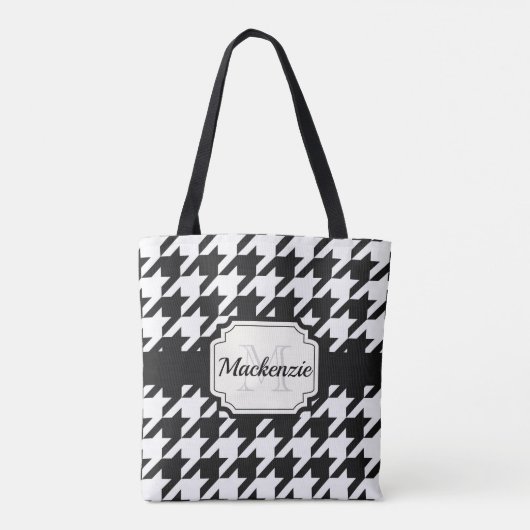 Tote Bag Motif Houndstooth (Dos)
