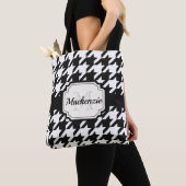 Tote Bag Motif Houndstooth (De près)