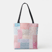 Tote Bag Motif impeccable en style patchwork. D simple (Dos)