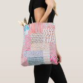 Tote Bag Motif impeccable en style patchwork. D simple (De près)
