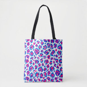 Tote Bag Motif imprimé léopard néon