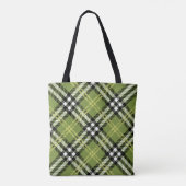 Tote Bag Motif irlandais vert de plaid (Dos)