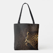 Tote Bag Motif Jaguar Doré (Dos)