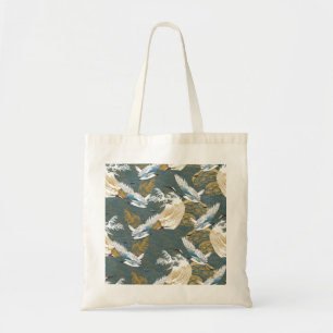 Tote Bag Motif japonais Vintage Crane Birds