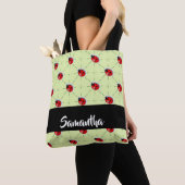 Tote Bag motif ladybugs de nom personnalisé (De près)
