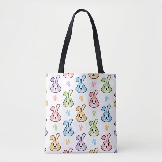 Tote Bag Motif lapin lapin de Pâques | Vacances (Devant)