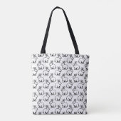 Tote Bag Motif lapins - Noir et Blanc (Dos)
