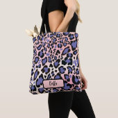 Tote Bag Motif léopard coloré (De près)