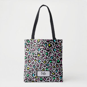 Tote Bag Motif léopard coloré