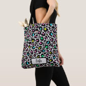 Tote Bag Motif léopard coloré (De près)