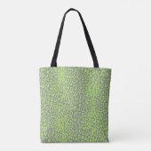 Tote Bag Motif léopard en vert citron et gris (Dos)