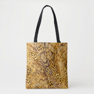 Tote Bag Motif léopard et serpent