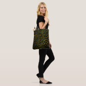 Tote Bag Motif léopard guépard vert jungle jaune (Sur le modèle)