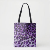 Tote Bag Motif Leopard noir violet design d'impression (Devant)