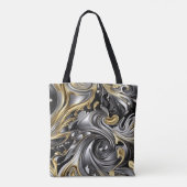 Tote Bag Motif liquide métallique (Dos)