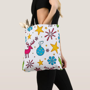 Tote Bag Motif Magique de Renne Festif