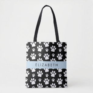 Tote Bag Motif mâle, Patrouilles de chien, Noir et Blanc, V