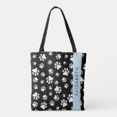 Tote Bag Motif mâle, Patrouilles de chien, Noir et Blanc, V (Dos)
