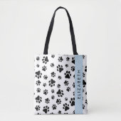 Tote Bag Motif mâle, Patrouilles de chien, Noir et Blanc, V (Devant)