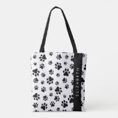 Tote Bag Motif mâle, Patrouilles de chien, Noir et Blanc, V (Dos)