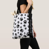 Tote Bag Motif mâle, Patrouilles de chien, Noir et Blanc, V (De près)