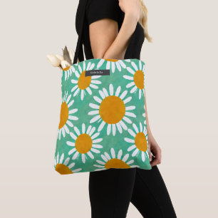 Tote Bag Motif Marguerite Géante