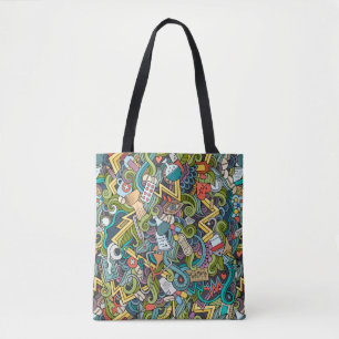 Tote Bag Motif Médicale d'icône d'art abstrait